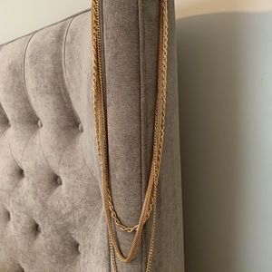 Gold costume jewelry necklace